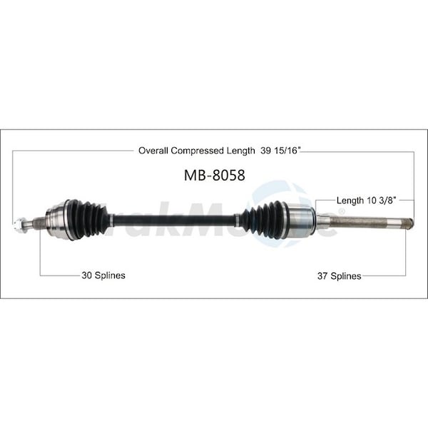 Surtrack Axle Cv Axle Shaft, MB-8058 MB-8058 - main